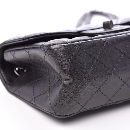 Chanel Metallic Sheepskin Quilted 2.55 Reissue Mini Flap Dark Grey 8 of 13