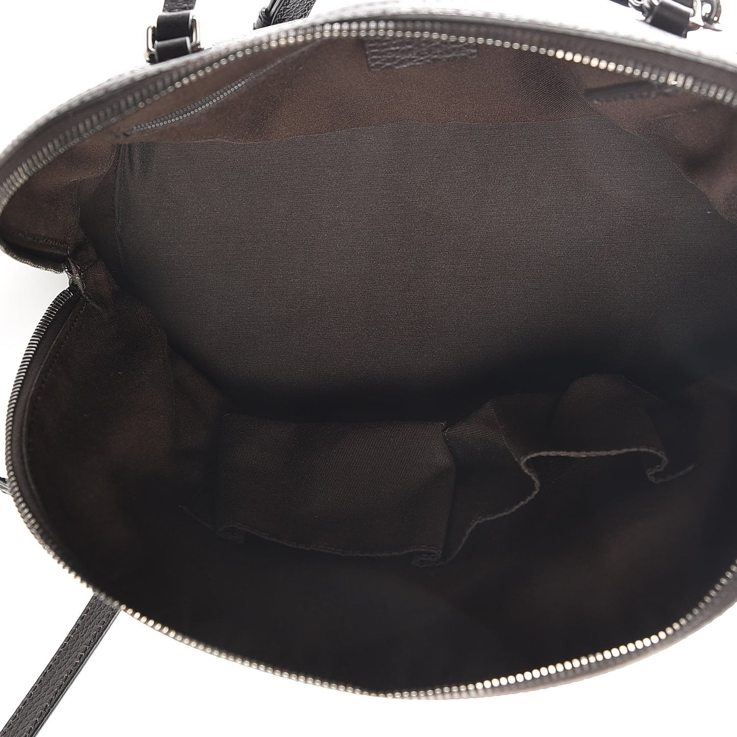 Calfskin Medium Dome Bag Dark Brown