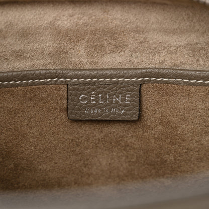 Celine Drummed Calfskin Nano Luggage Souris 6 of 18