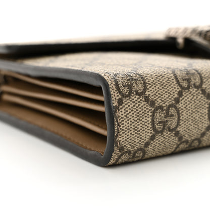 Gucci GG Supreme Monogram Mini Dionysus Chain Wallet Beige Taupe 9 of 10