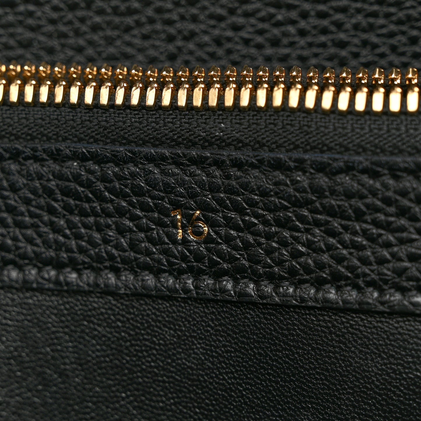 Grained Calfskin Classique 16 Top Handle Bag Black