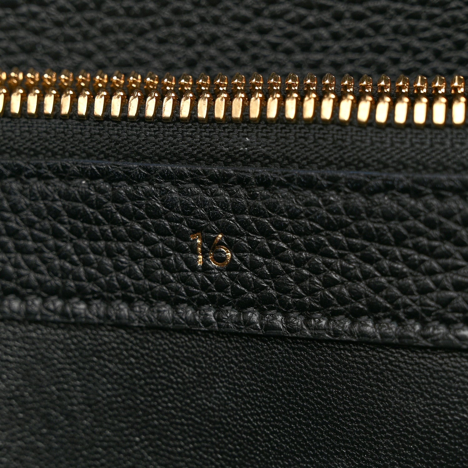Celine Grained Calfskin Classique 16 Top Handle Bag Black 7 of 12