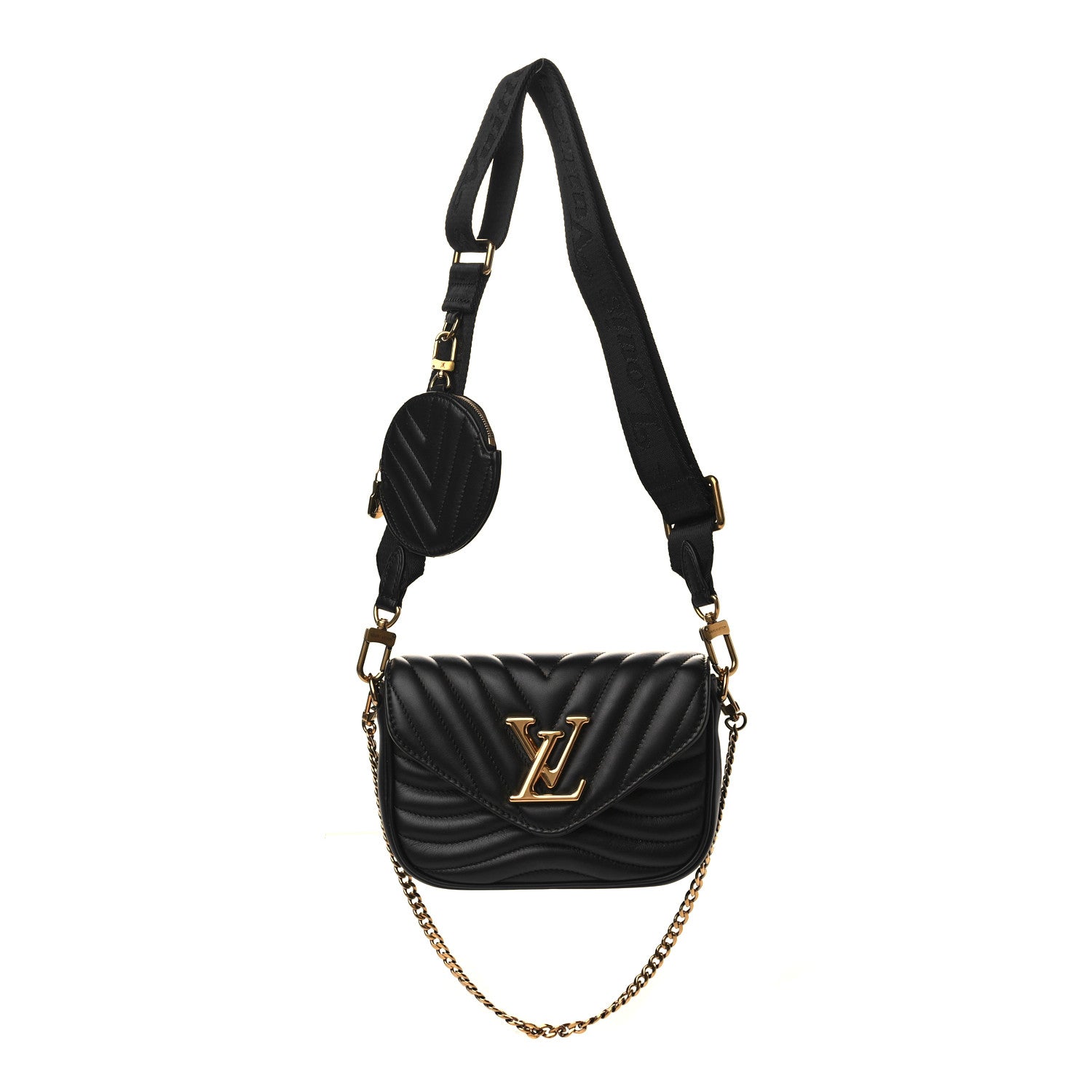 Louis Vuitton Calfskin New Wave Multi Pochette Black 1 of 8