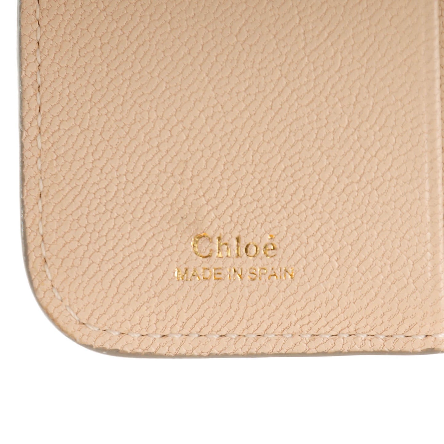 Calfskin Drew Square Wallet Cement Pink