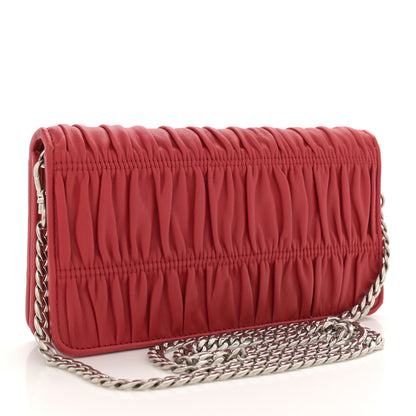 Prada Nappa Gaufre Wallet On Chain Fuoco 3 of 11