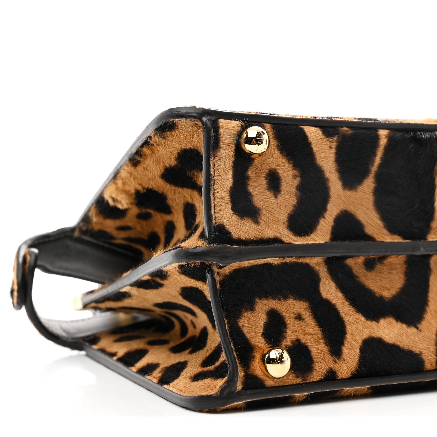 Fendi Cavallino Vitello Jaguar Print Small Peekaboo I SEE U Satchel Tobacco 8 of 9