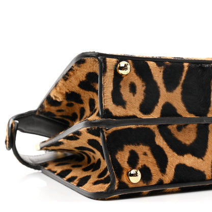 Fendi Cavallino Vitello Jaguar Print Small Peekaboo I SEE U Satchel Tobacco 8 of 9