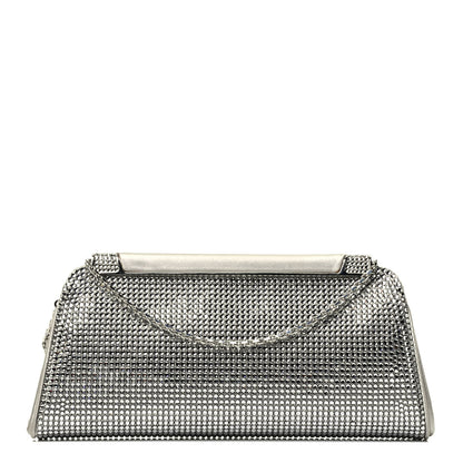 Judith Leiber Swarovski Crystal Minaudiere Clutch Silver 1 of 9