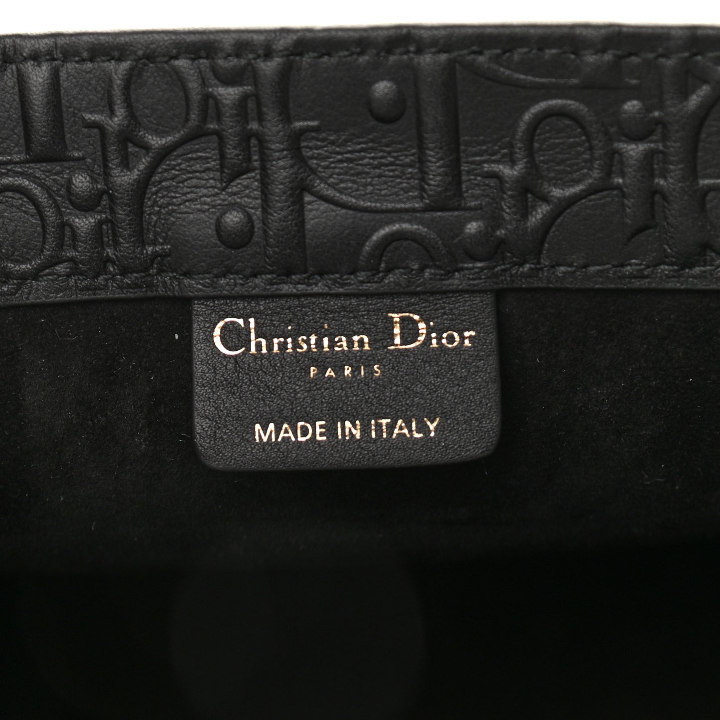 Oblique Calfskin Embossed Medium Book Tote Black