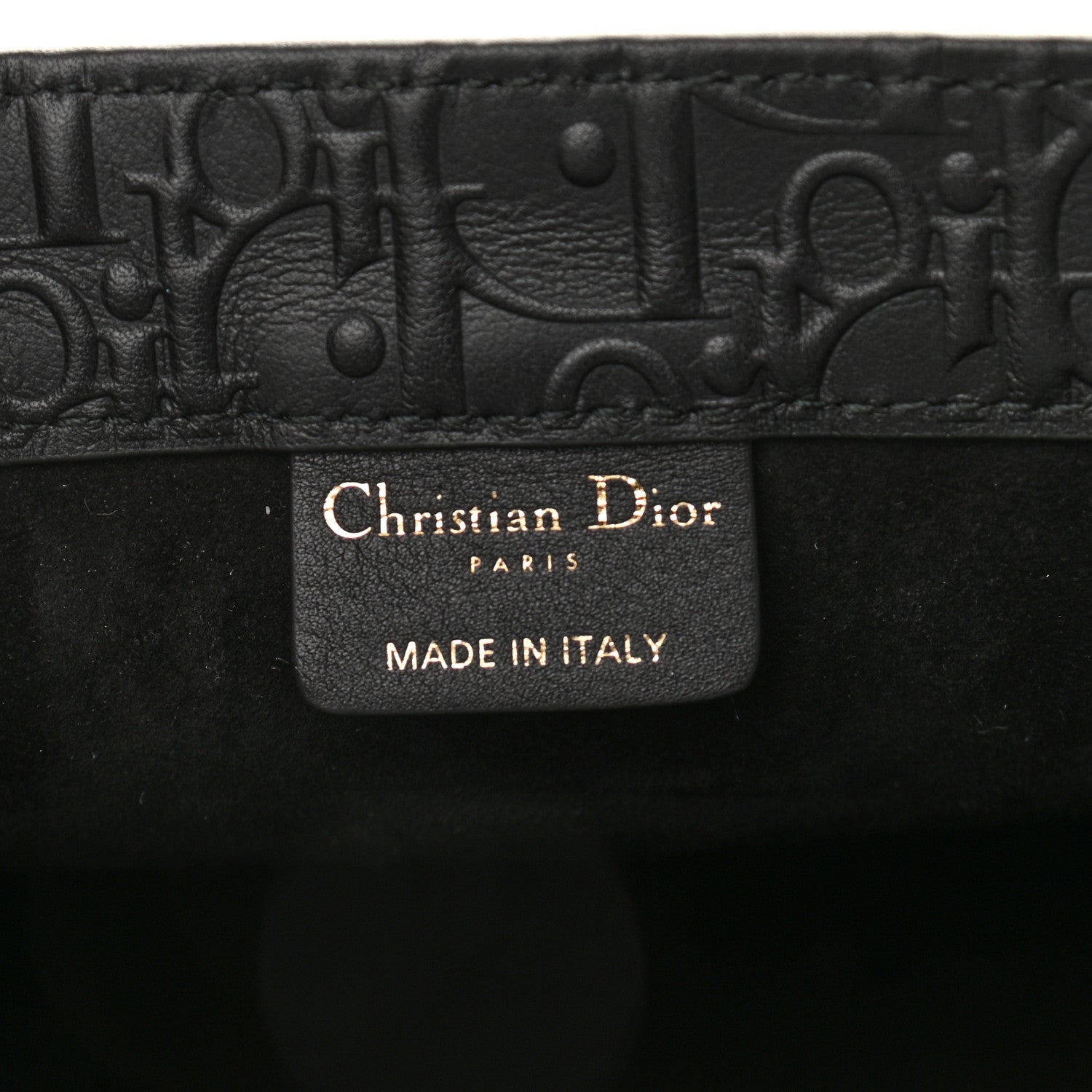 Christian Dior Oblique Calfskin Embossed Medium Book Tote Black 6 of 10