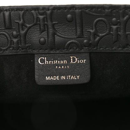 Christian Dior Oblique Calfskin Embossed Medium Book Tote Black 6 of 10