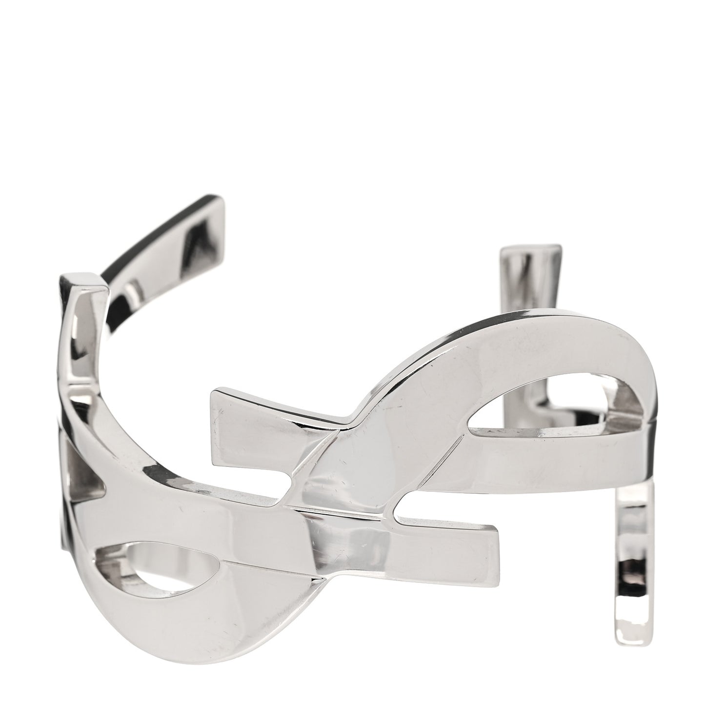 Brass Monogram Cuff Bracelet Palladium