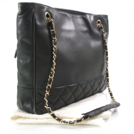 Chanel Lambskin Shopping Tote Green 3 of 12