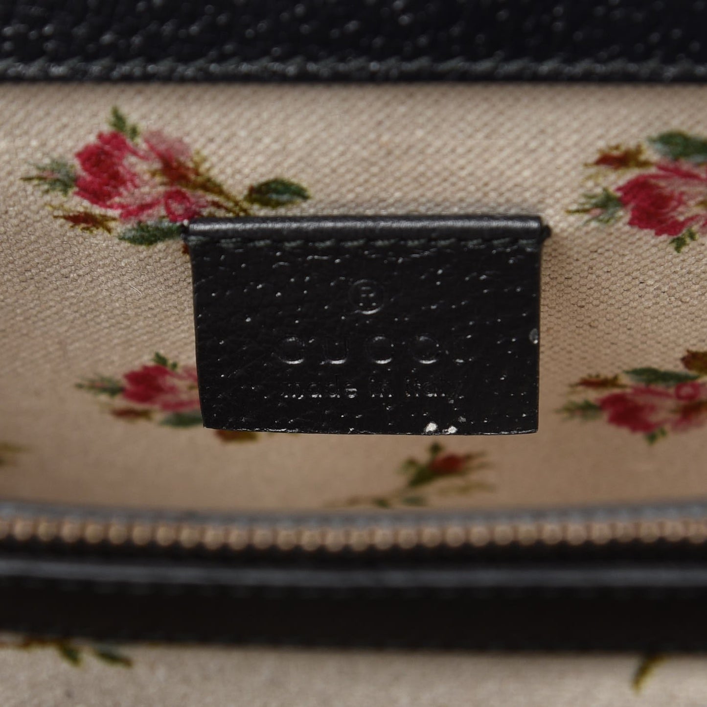 Calfskin Web Floral Embroidered Medium Dionysus Shoulder Bag Black