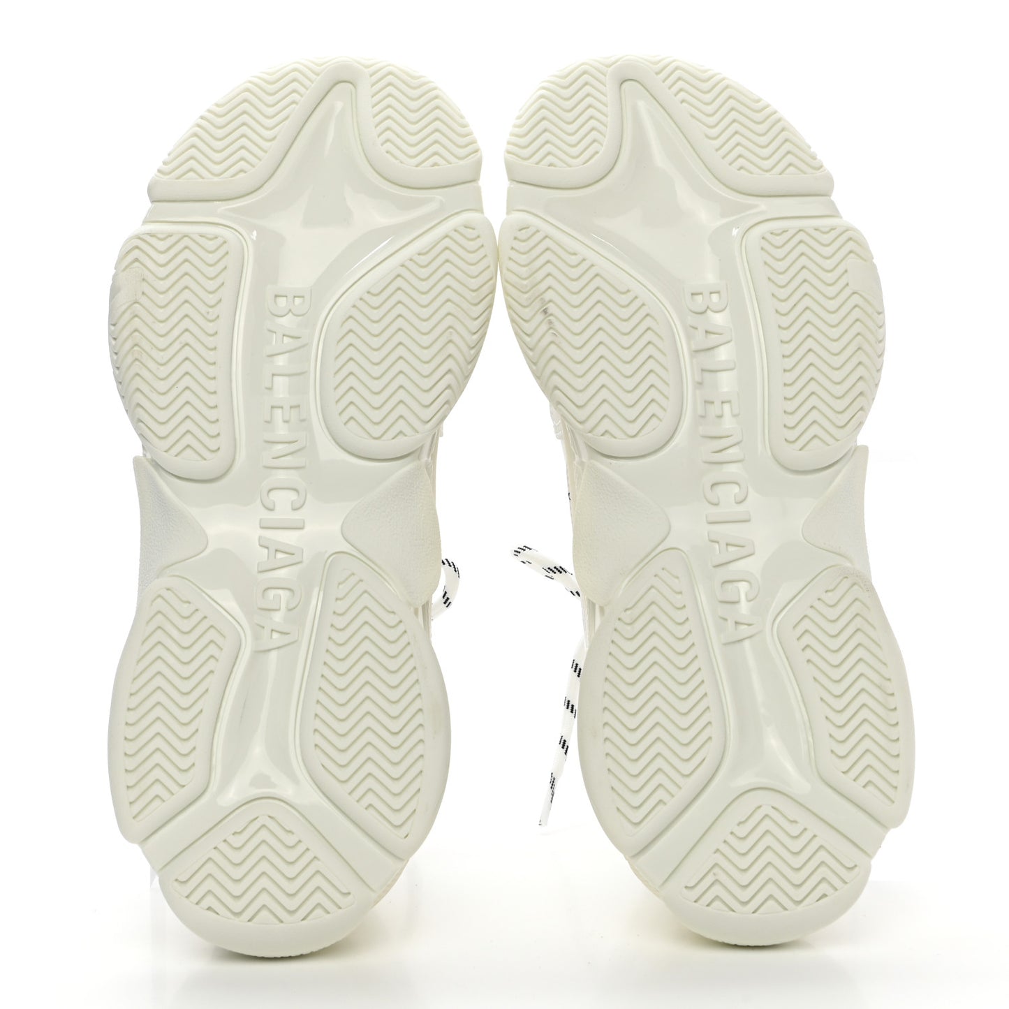 Technical Fabric Allover Logo Mens Triple S Sneakers 42 White Black