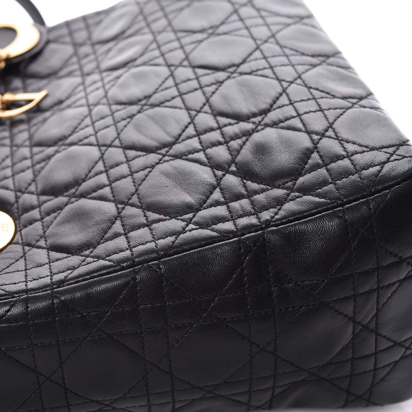 Lambskin Cannage Medium Lady Dior Black