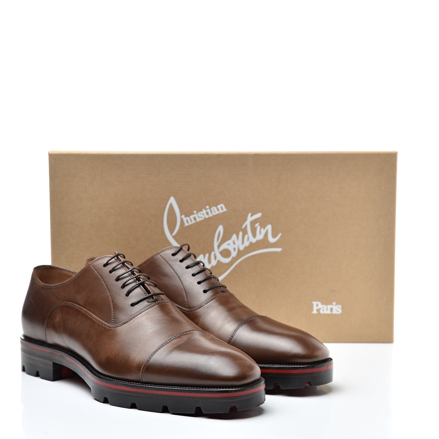 Christian Louboutin Calfskin Patime Mens Hubertus Flat 41.5 Havane 15 of 15