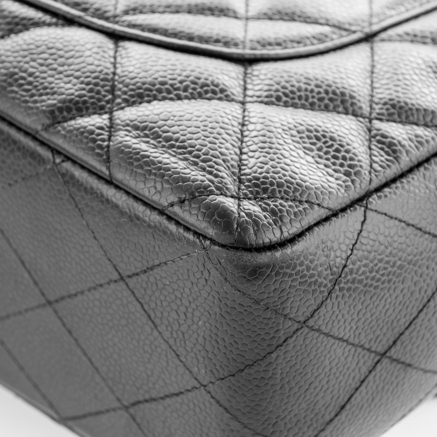 Caviar Quilted Jumbo Single Flap Black