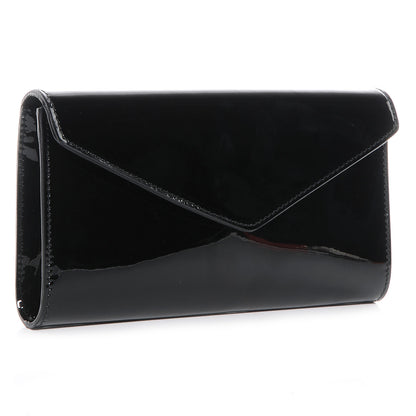 Saint Laurent Patent Y-Mail Clutch Black 3 of 7