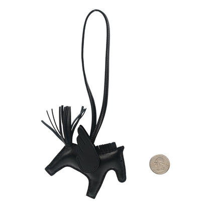 Hermes Milo Lambskin Grigri Rodeo Pegase Horse Bag Charm PM So Black 4 of 5