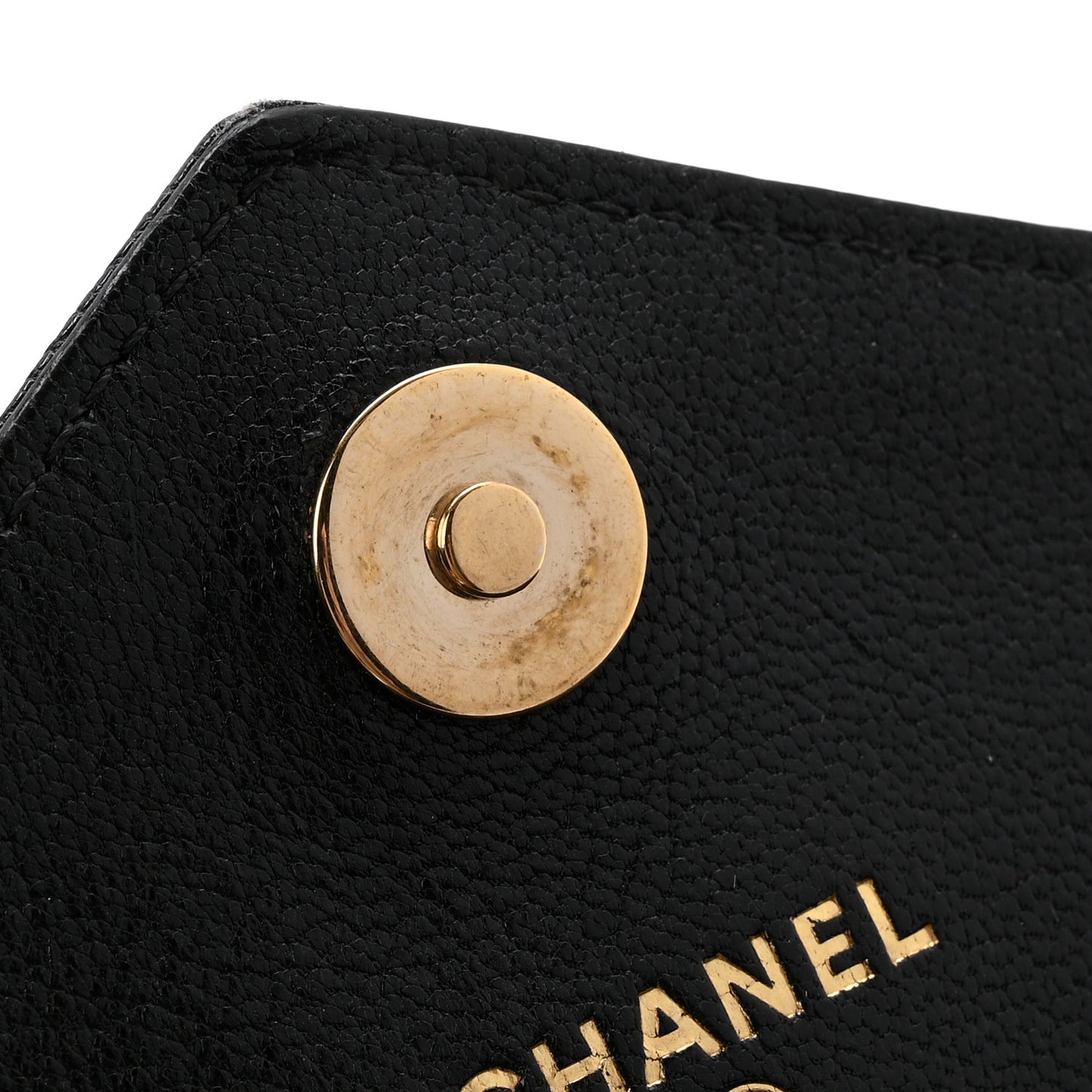 Sheepskin Chevron Quilted Small Envelope Clutch Black
