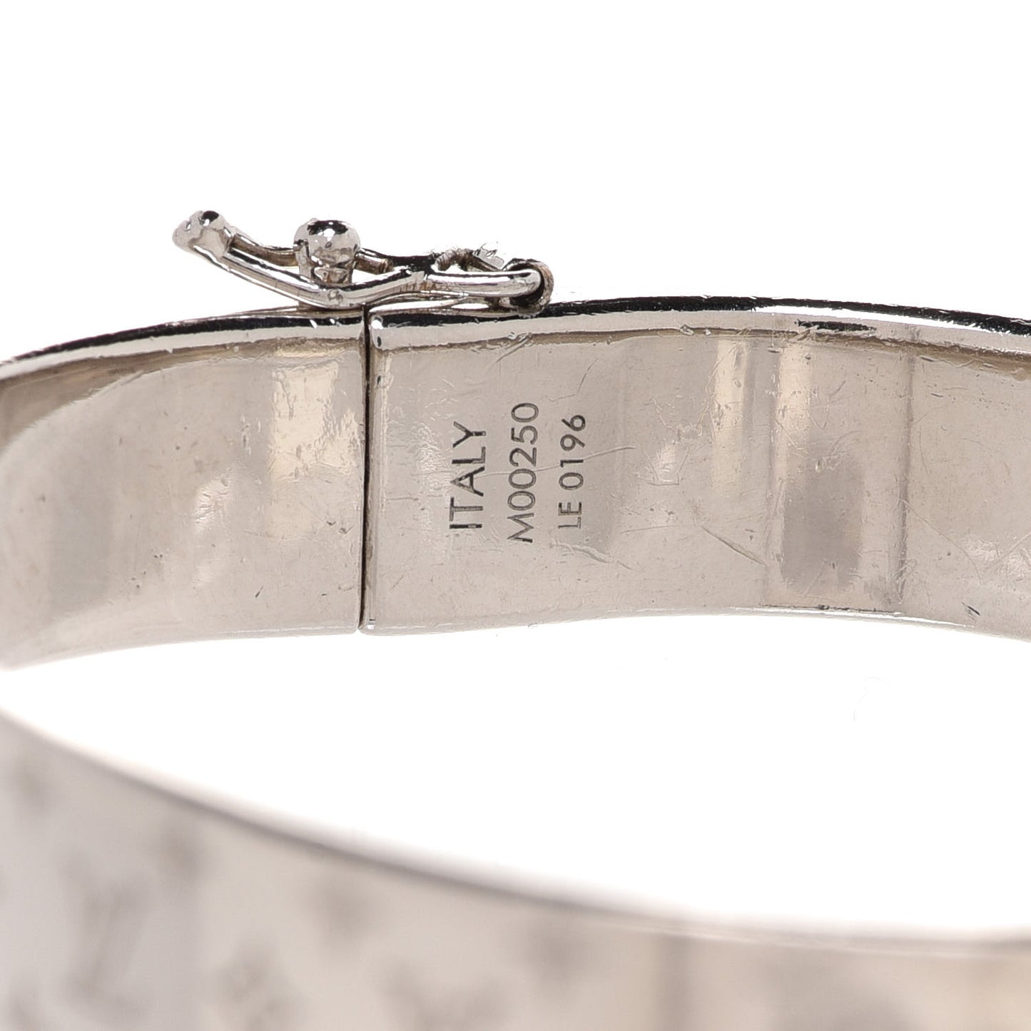 Brass Palladium Plated Nanogram Cuff M Silver