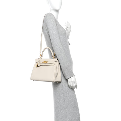 Hermes Togo Kelly Retourne 28 Craie 2 of 13