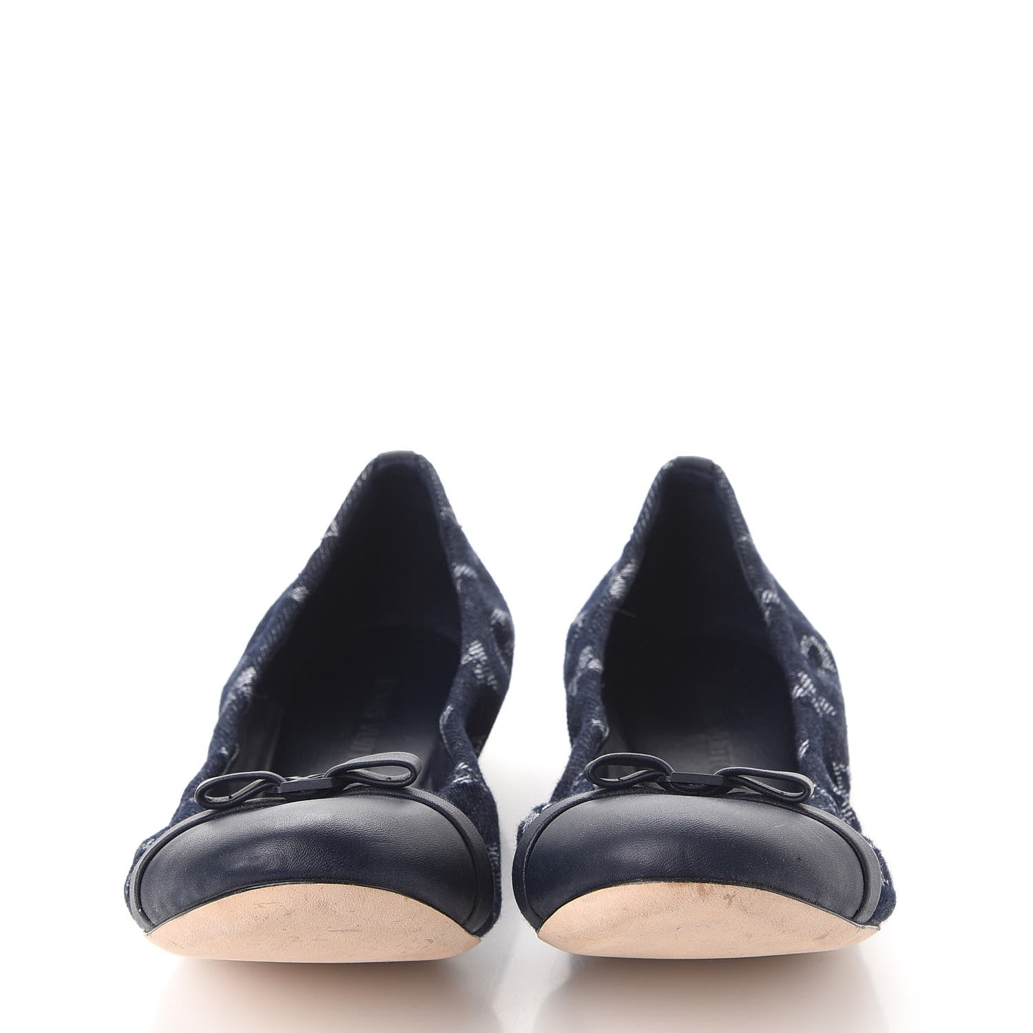 Louis Vuitton Monogram Denim Elba Ballerina Flats 36 Marine 2 of 10