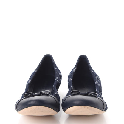 Louis Vuitton Monogram Denim Elba Ballerina Flats 36 Marine 2 of 10
