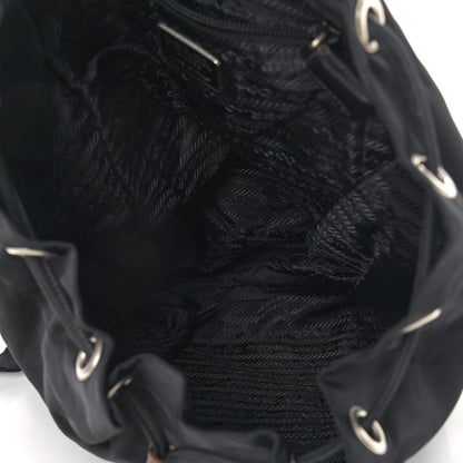 Prada Nylon Vela Medium Cinch Backpack Black 4 of 12