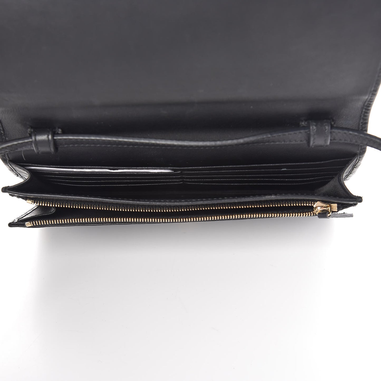 Microguccissima Crossbody Wallet Black