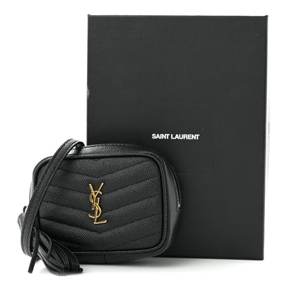 Saint Laurent Grain De Poudre Matelasse Monogram Baby Lou Camera Bag Black 11 of 11