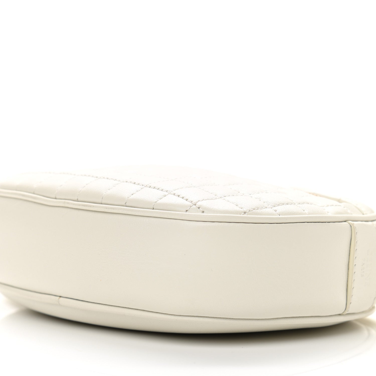 Celine Calfskin Quilted Small C Charm Bag White 10 of 10
