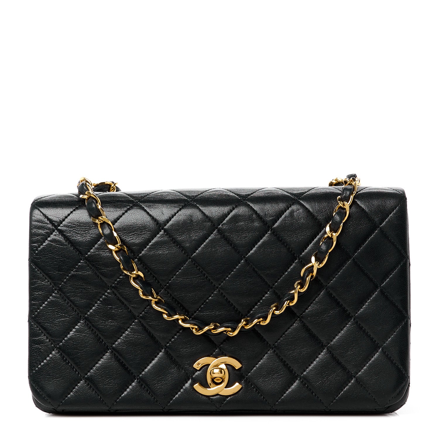 Chanel Lambskin Quilted Small Single Flap Black 1 of 12
