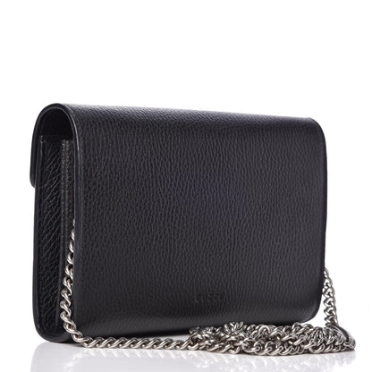 Gucci Calfskin Mini Dionysus Chain Wallet Black 3 of 8