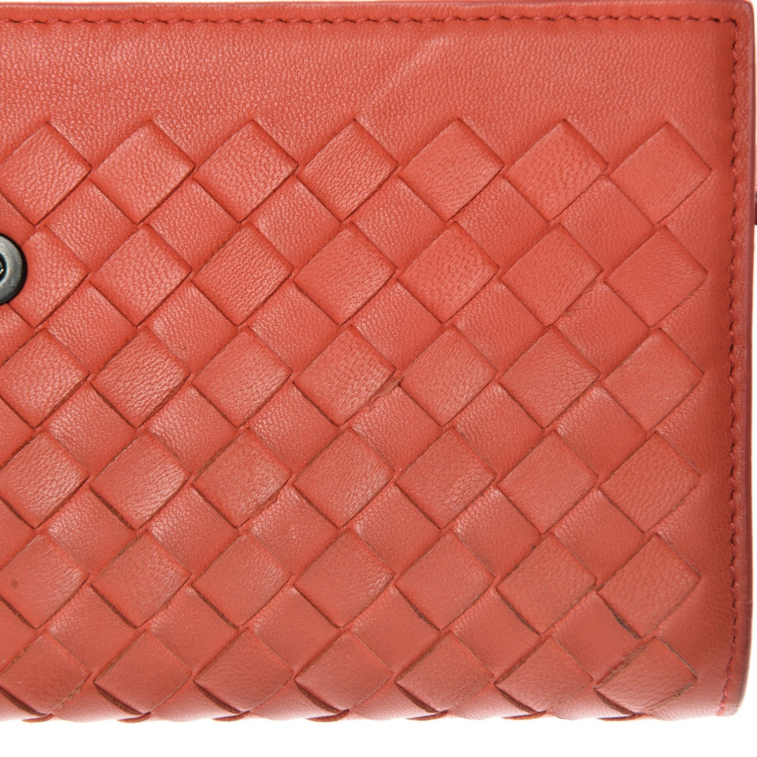 Bottega Veneta Nappa Intrecciato Continental Flap Wallet Magma 9 of 12