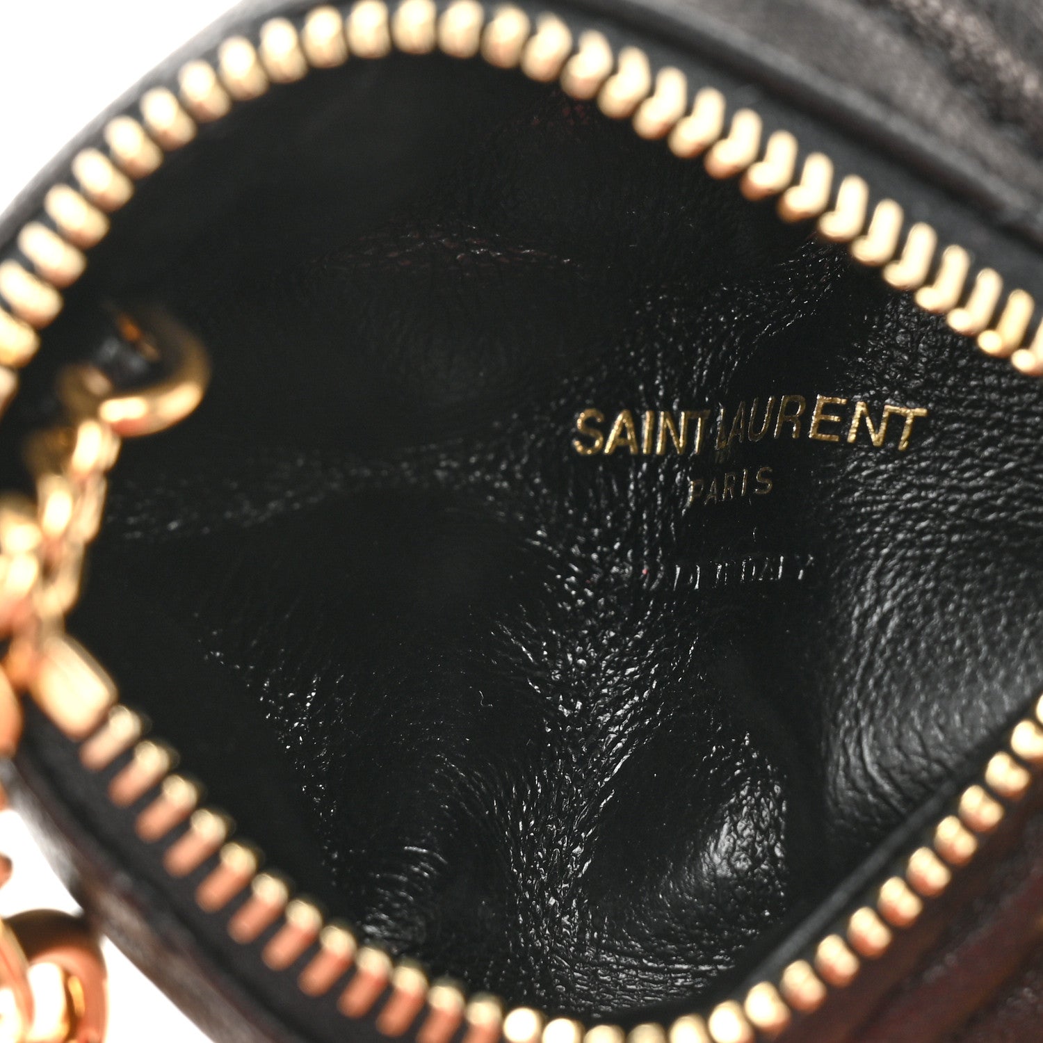 Saint Laurent Lambskin Quilted Berlingo Bag Charm Black 5 of 9