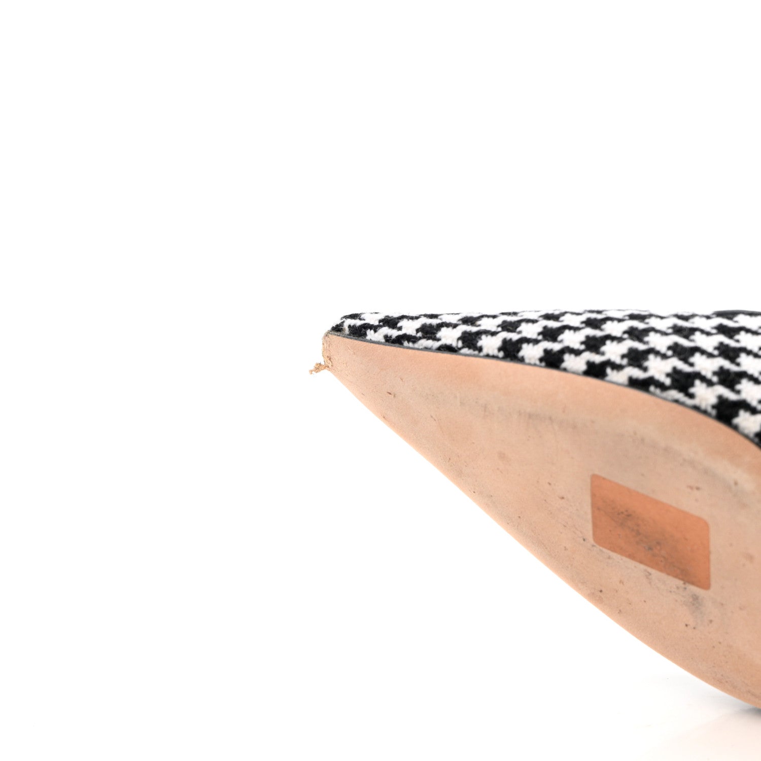 Christian Dior Wool Ribbon Houndstooth J'Adior Slingback 65mm Pumps 40 Black White 9 of 14