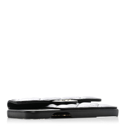 Chanel Lambskin Quilted iPhone XII Pro Holder With Chain Black 3 of 7