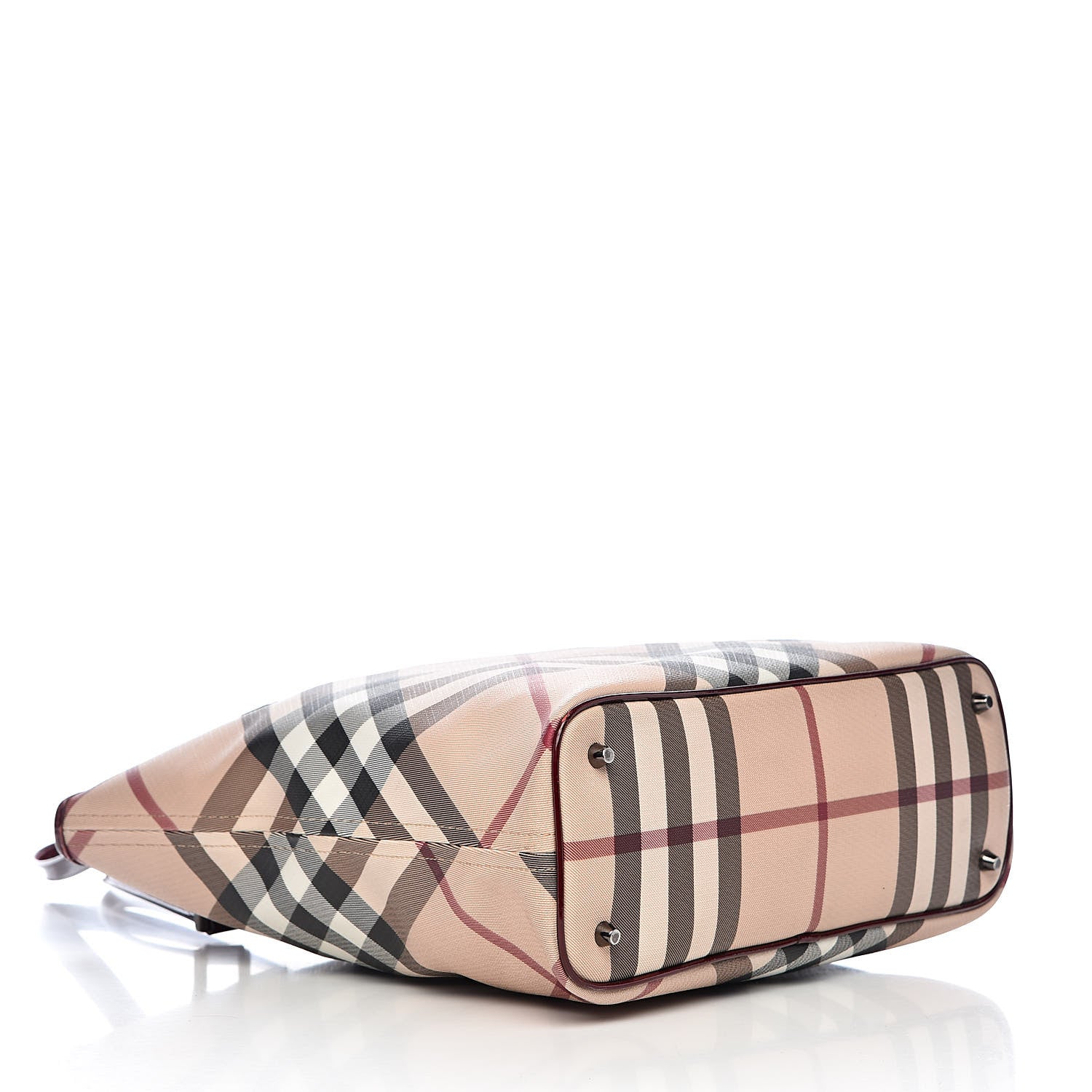 Burberry Supernova Check Regent Tote Berry Red 4 of 17