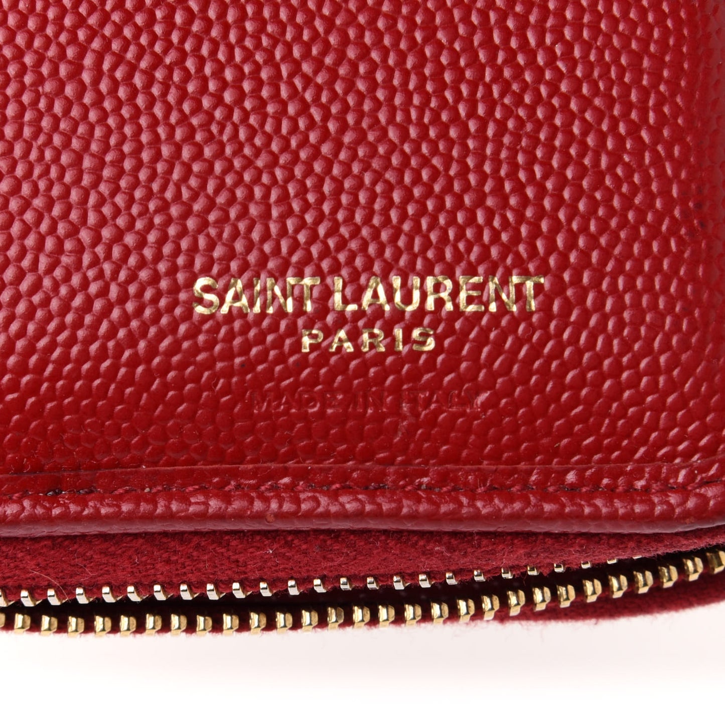 Grain De Poudre Matelasse Chevron Monogram Compact Zip Around Wallet Rouge Eros