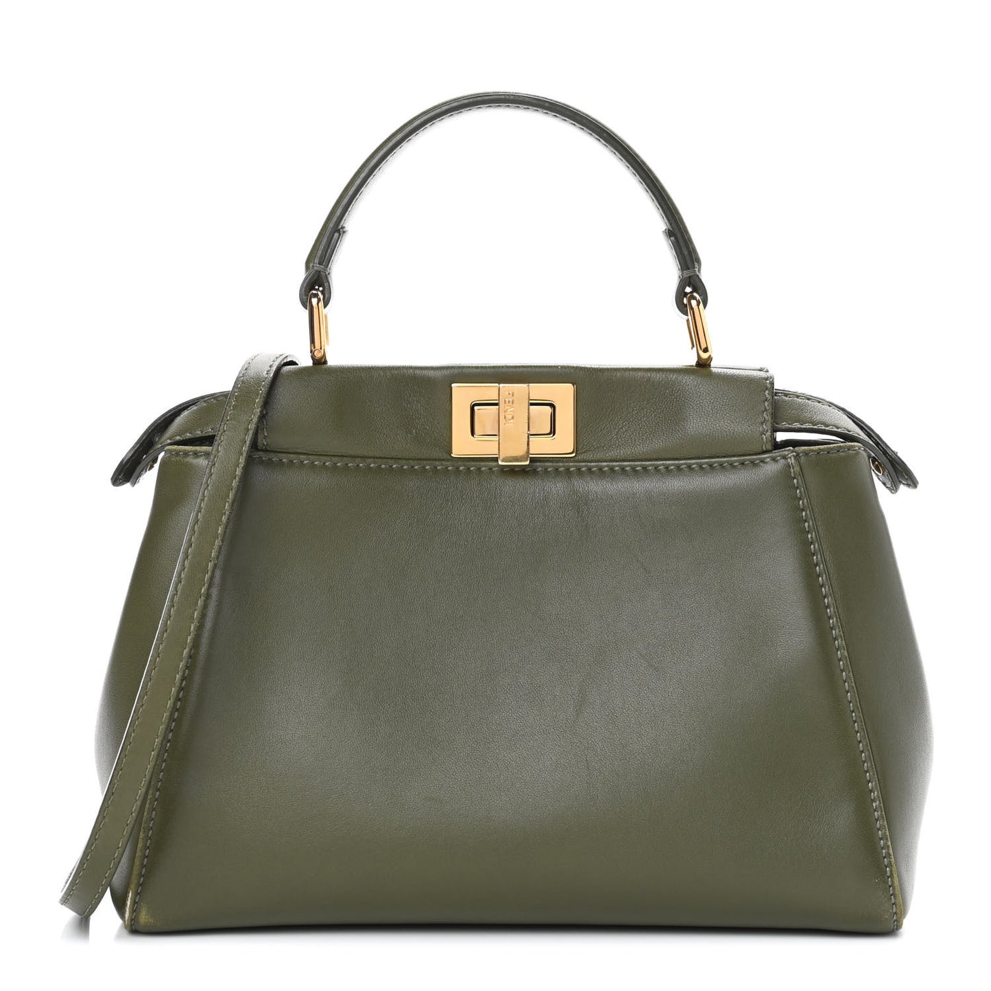 Nappa Mini Peekaboo Iconic Satchel Verde Equatore