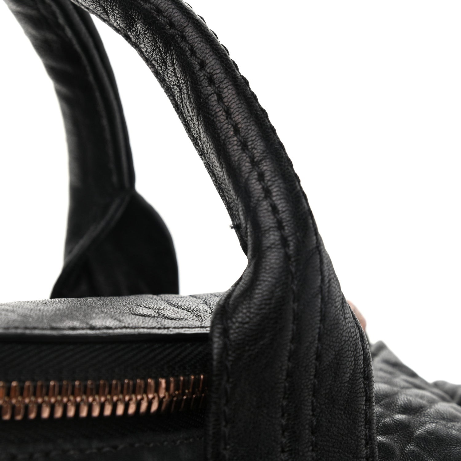 Alexander Wang Pebbled Lambskin Rockie Black Rose Gold Hardware 10 of 16