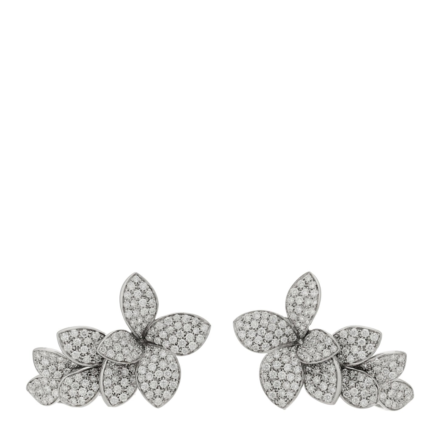 18K White Gold Diamond Petite Garden Earrings