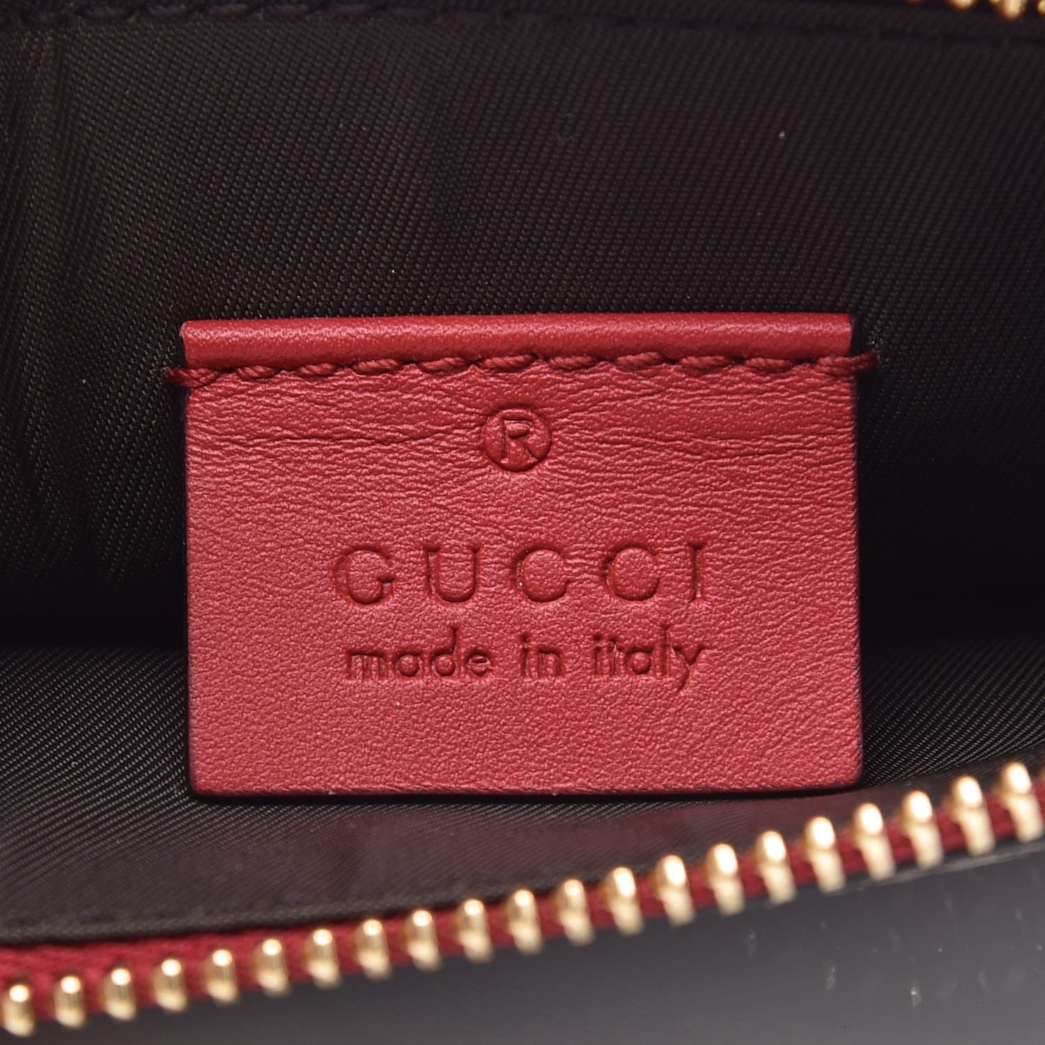 Gucci GG Supreme Monogram Merveilles Lips Zip Pouch Hibiscus Red 6 of 9