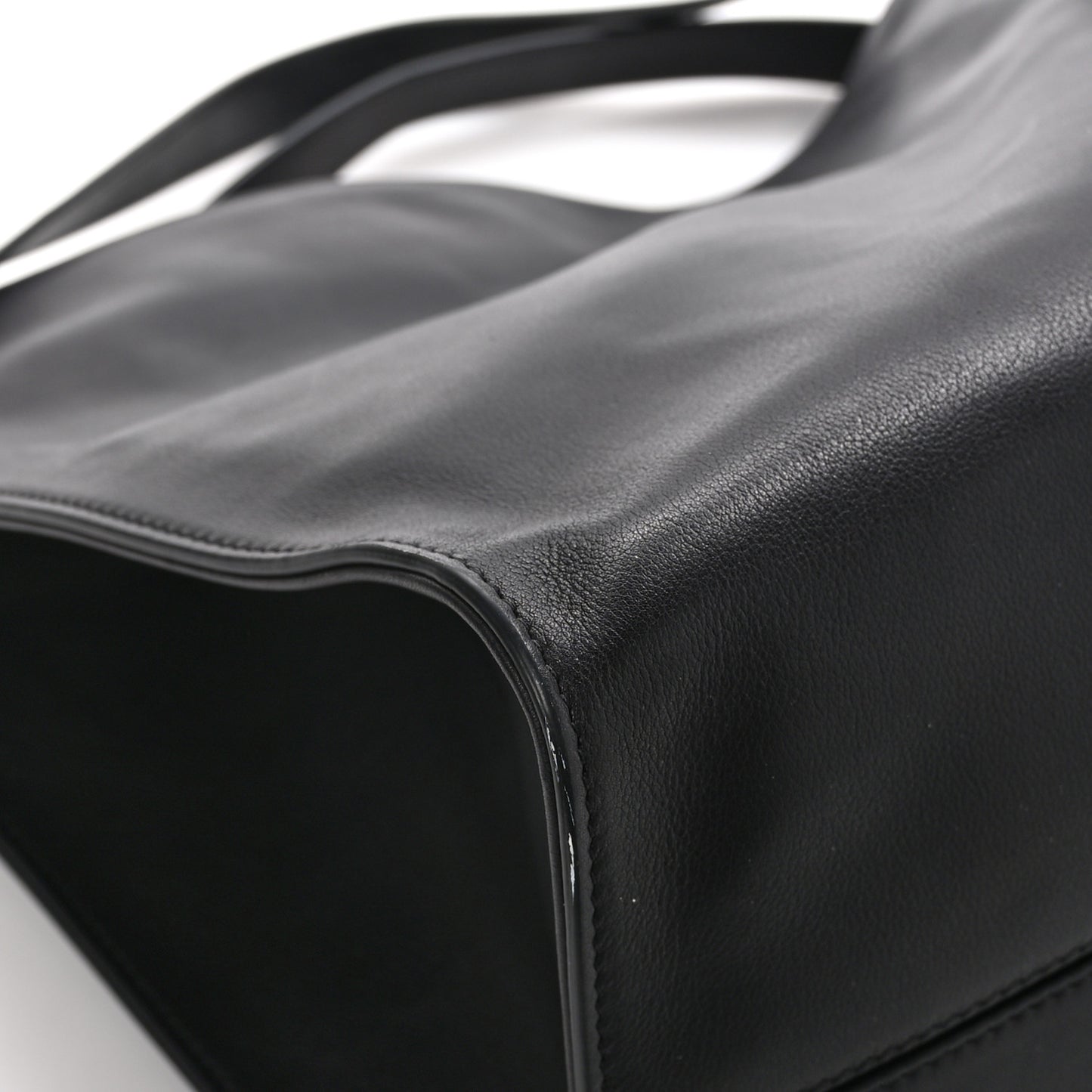Polished Saddle Calfskin Alexia Bag Black