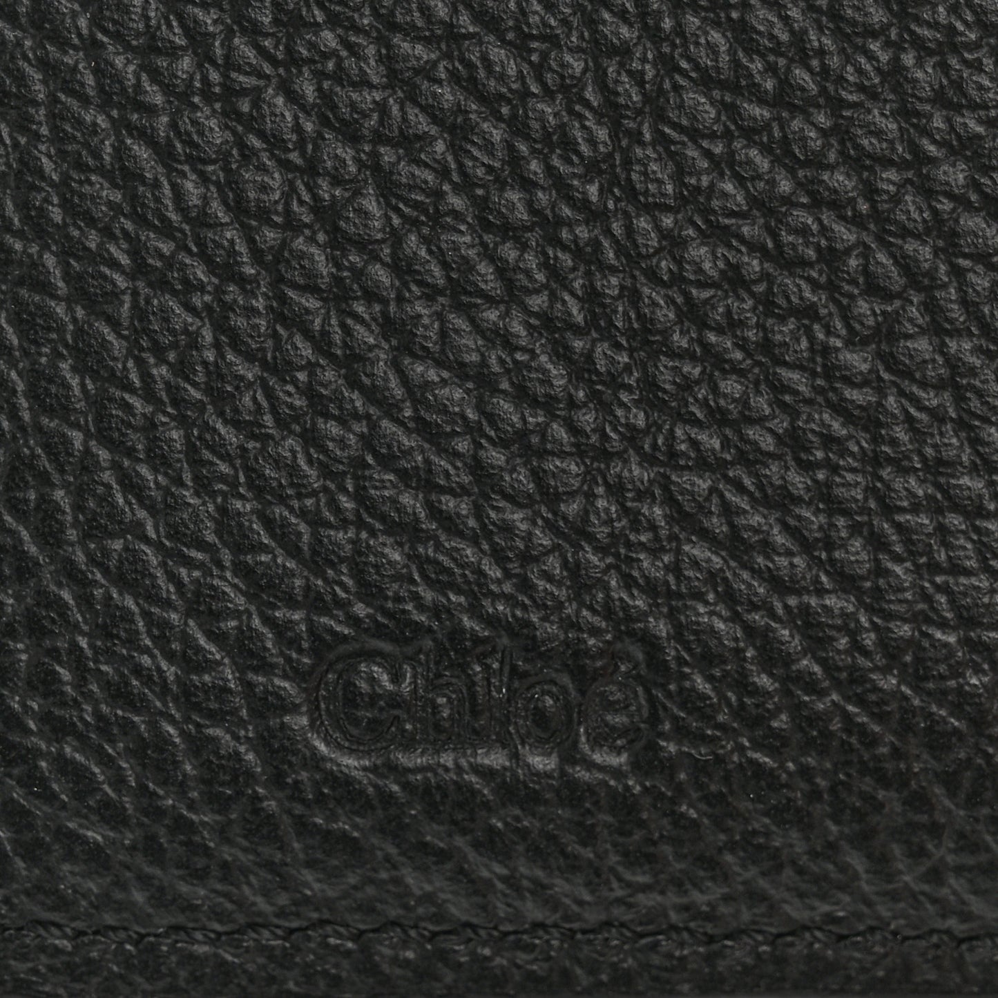 Calfskin Alphabet Tri-Fold Black