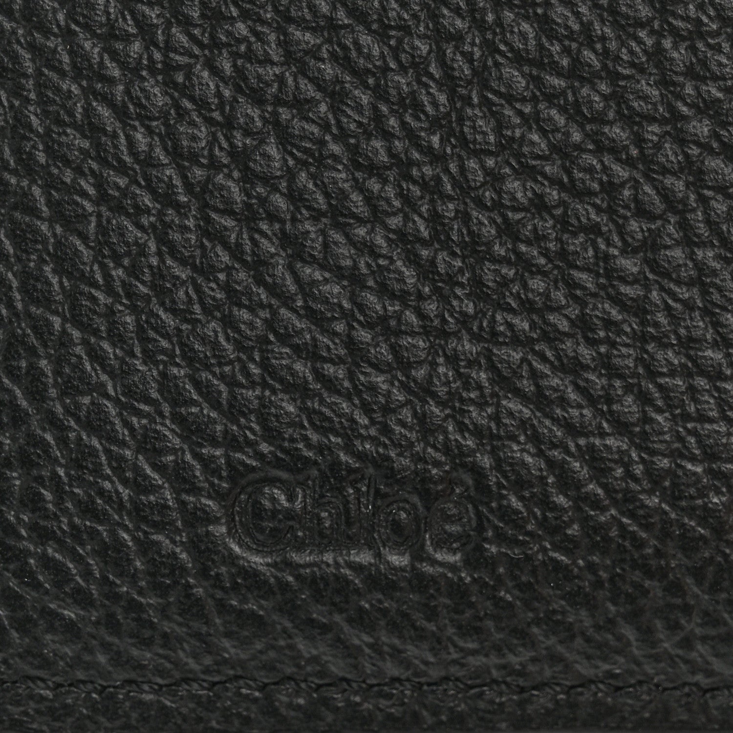 Chloe Calfskin Alphabet Tri-Fold Black 6 of 10