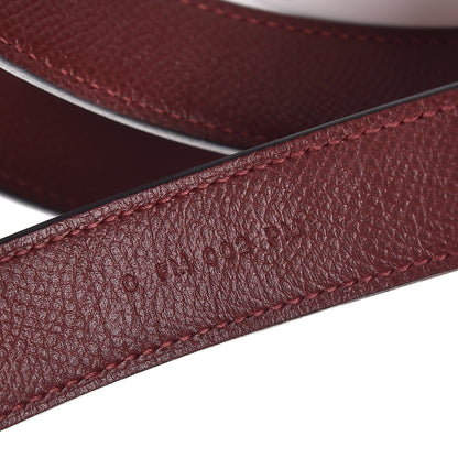 Hermes Epsom 25mm Tressage Shoulder Strap Rouge H Craie Gold 3 of 5