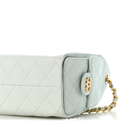 Chanel Caviar Quilted Mini Chanel 25 Handbag Light Green 10 of 10